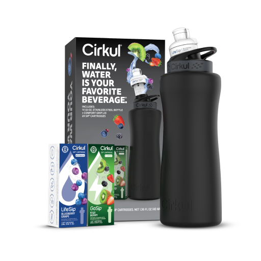 32oz. Matte Black Stainless Steel Bottle Starter Kit B9
